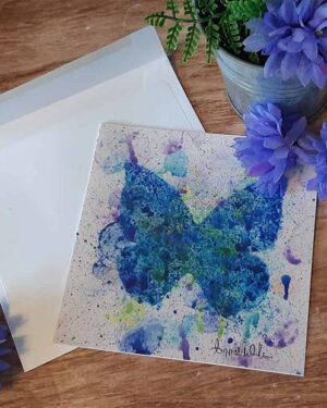 Carte de Voeux "Papillon bleu"