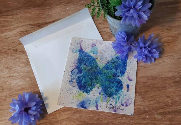 Carte de Voeux "Papillon bleu"