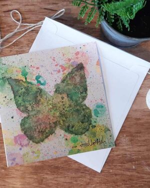 Carte de Voeux "Papillon vert"