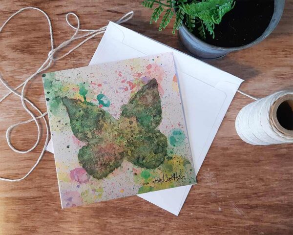 Carte de Voeux "Papillon vert"