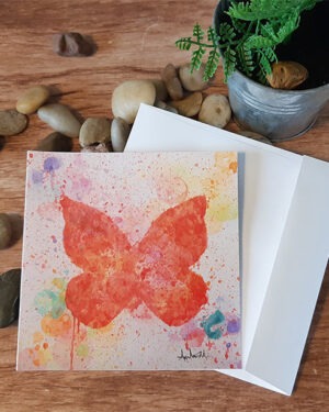 Carte de Voeux "Papillon orange"