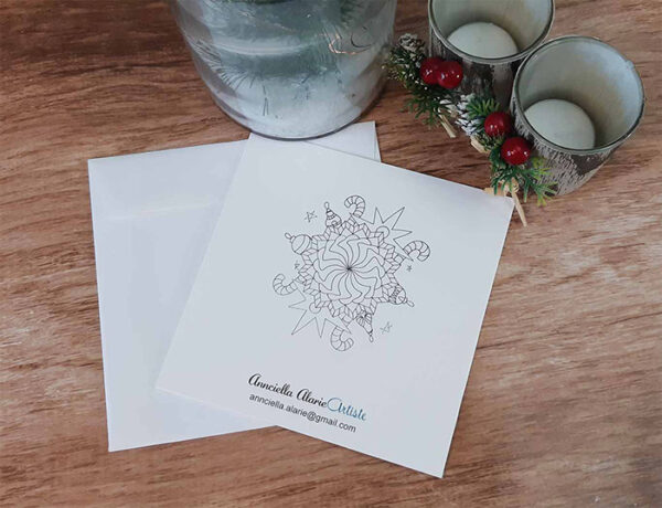 Carte de Noël à colorier "Père Noël" – Image 2