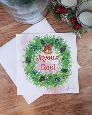 Carte de Noël "Couronne"