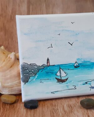 Toile minimaliste "Bord de mer"