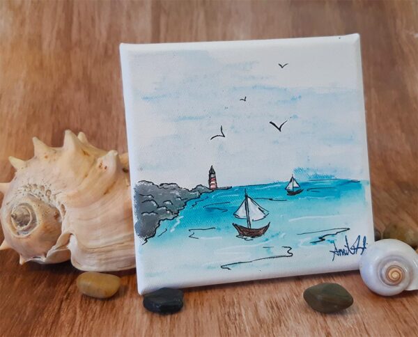 Toile minimaliste "Bord de mer"