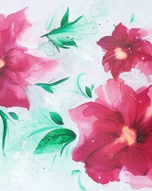 FLEUR CERISE ET VENT D'ÉMERAUDE (originale)